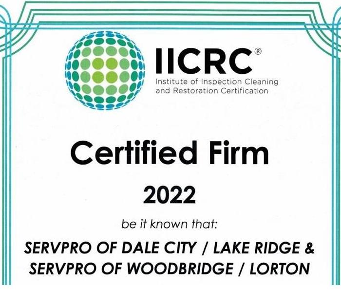 We are an IICRC Certified FIrm